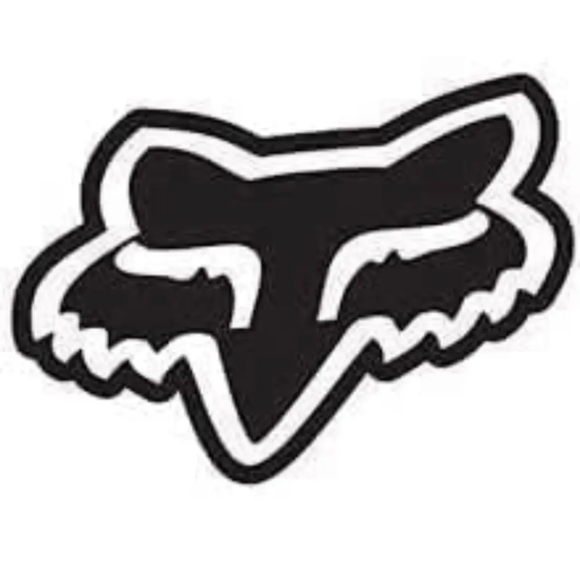 Foxx head logo vinyl decal for cars trucks dirt bikes laptops or any solid surface. Many colors available. Bigger sizer available upon request .