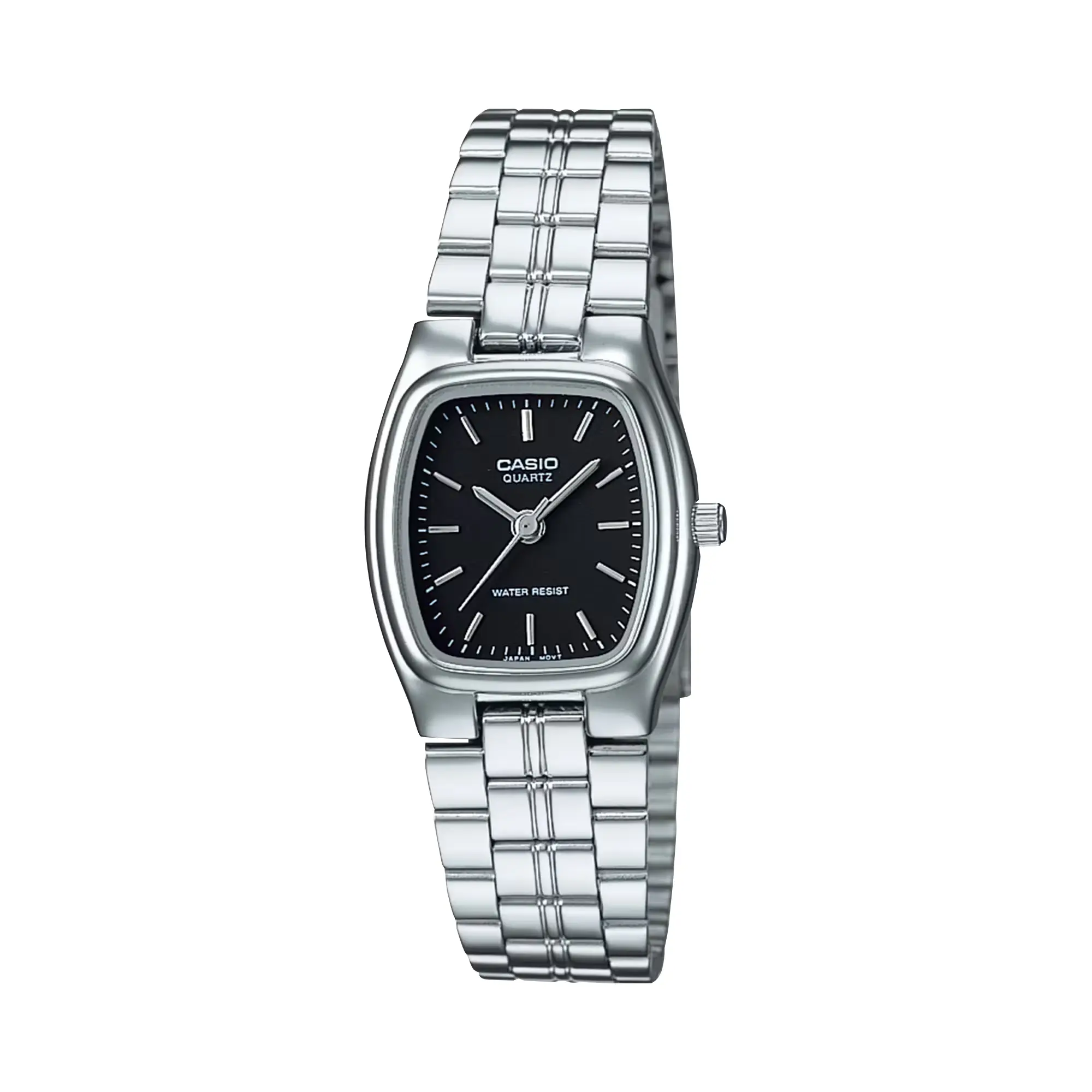 Casio Women’s Black Dial Rectangular Analog Watch with Steel Bracelet - LTP-1169D-1A