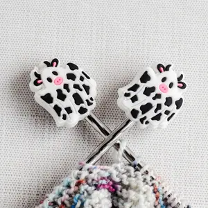 Cow Ghost Silicone Stitch Stoppers - Set of 2