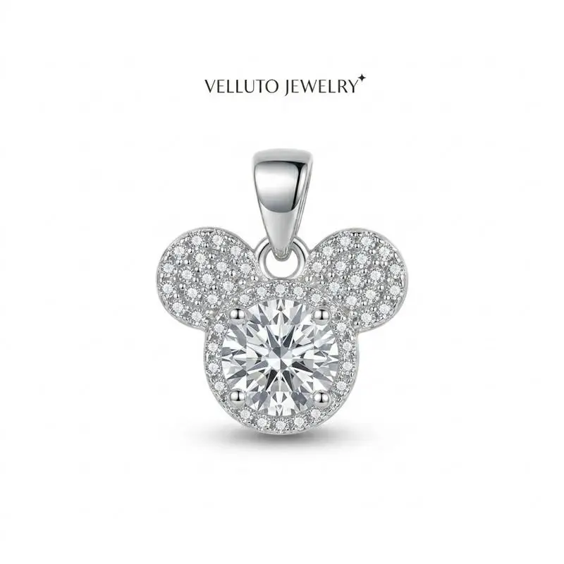 SILVER PLATED  MOISSANITE  1.0CTW VVSD Color - Brilliant - Occasion Wear - Silver Plated Necklace & Pendant