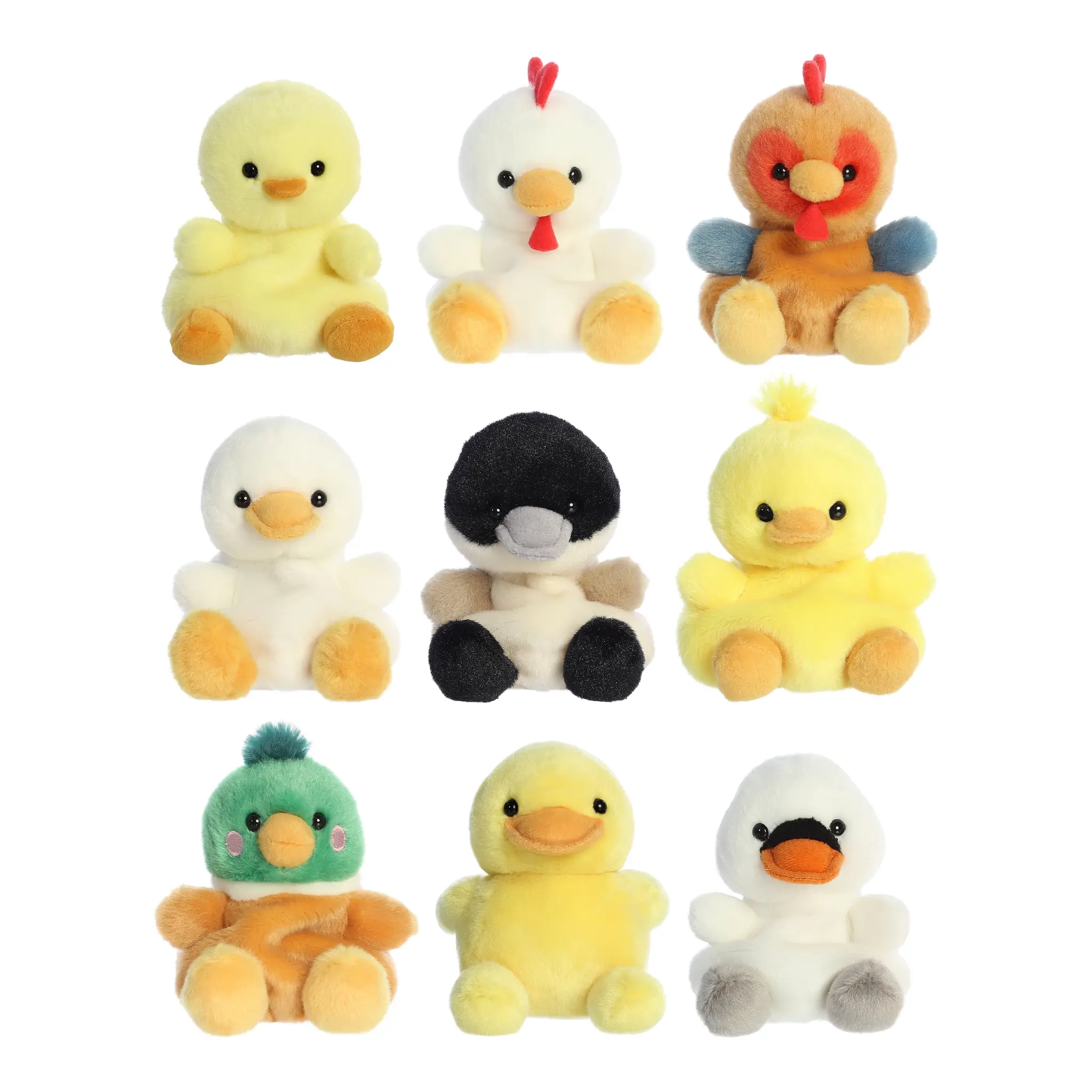Palm Pals Adorable Poultry Family Cute Mini Soft Plush Collectable Stuffed Animal