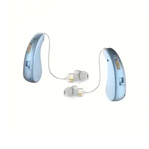 Rechargeable Hearing Aid Charging Case, In-Ear Lithium Batteries, Silicone Ear Tips, Suitable for Seniors & Adults, Indoor Outdoor Use