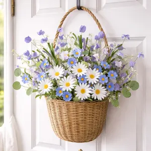 3pcs Daisy Lavender Wildflower Branches, Farmhouse Style Home Decor, Decorative Flowers, Artificial Flower, Indoor Flower, Home Decoration, Perfect for Living Room Bedroom Dining Room Office, No Maintenance DIY Bouquet