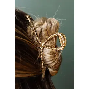 Gold Twist Loop Large Hair Claw Clip