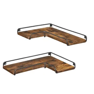 VASAGLE Set of 2 Corner Floating Shelves