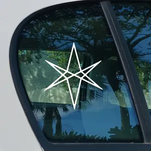 Bring Me The Horizon Bumper Sticker Vinyl Decal for Car, Laptop, Phone, Wall, Mirror, Water Bottle. Unicursal Hexagram