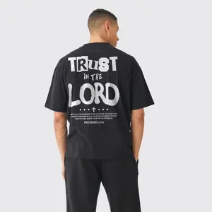 Trust In The Lord Tshirt – Proverbs 3:5-6 Bible Verse Tee, Bold Christian Graphic for Men Women, Regular Fit Cotton Streetwear – Menswear Tops, Men's T-shirts, Clothing Merch