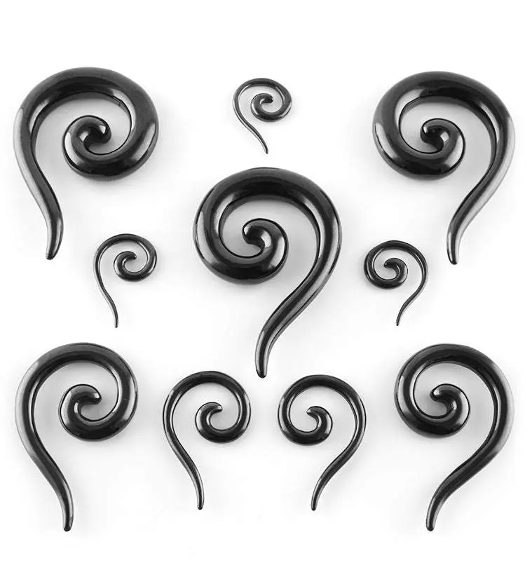Black PVD Stainless Steel Tail Spirals Black PVD Stainless Steel Tail Spirals
