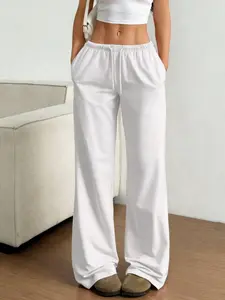 Low waist straight leg wide leg sports pants - women's loose casual pants, soft and comfortable summer casual home sleeping pants, breathable, lightweight pants, very suitable for street wear and Y2K aesthetics, # TikTokMadeMeBuyIt, Casual Comfy Pants