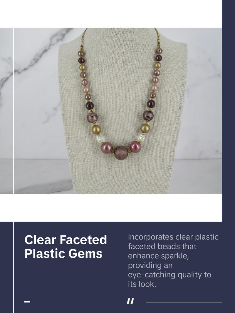 Round And Faceted Bead Necklace
