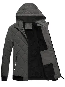 Men's Hooded Warm Jacket, Comfortable Thermal Outerwear Coat, Stylish Casual Men's Clothing for Cold Weather