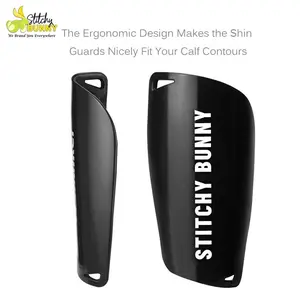 Stitchy Bunny Slip-in Shin Guards with Compression Sleeves - Lightweight Soccer Protection for Kids Youth & Adults - Ergonomic Design for Impact Protection