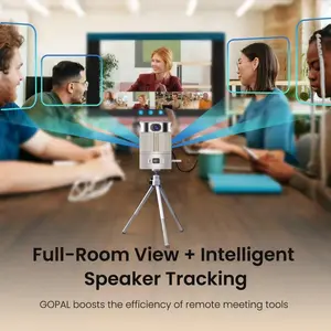 That Dragonfly Panoramic 360° Camera Mic Speaker 1080P Full HD Four-Lens AI Tracking TF Slot USB Plug-and-Play BT Speaker Magnetic Battery Module