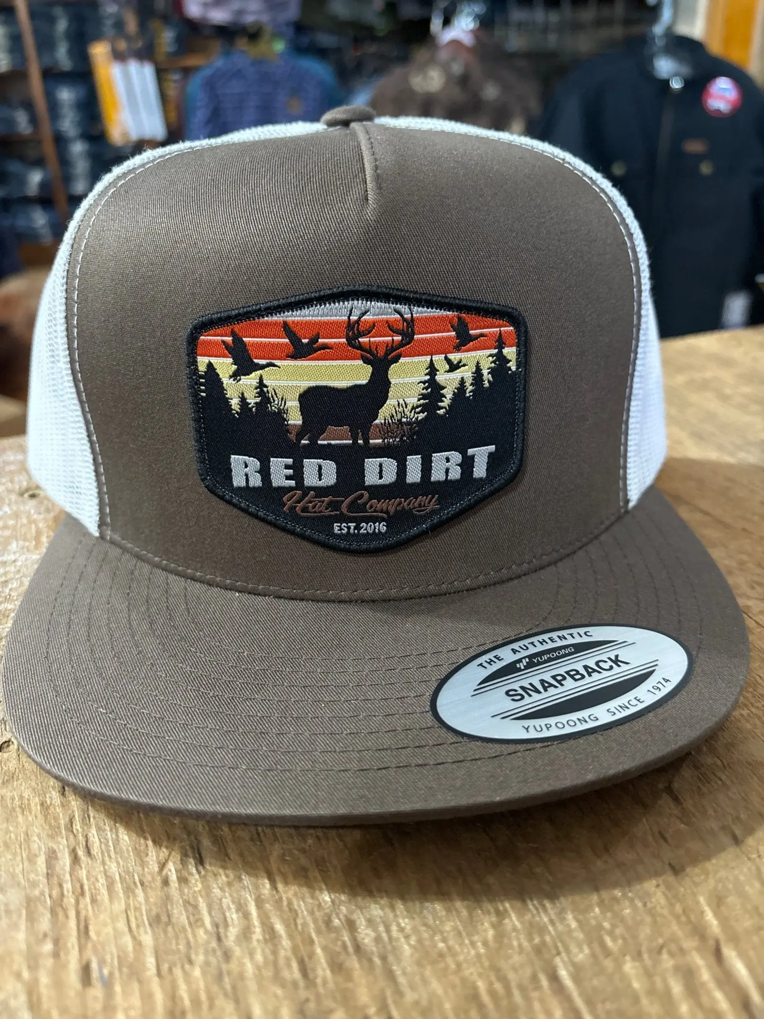 Red Dirt Hat Company Open Season Patch 5-Panel Style Adjustable Unisex Classic Flatbill Snapback Casual Baseball Cap, Snapback Cap
