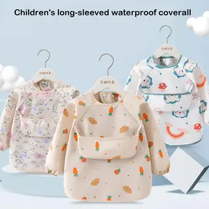 Baby Hooded Dress for Eating, Waterproof Reverse-Wearing Bib, Super Soft and Waterproof Baby Meal Bib, Unisex Casual Style