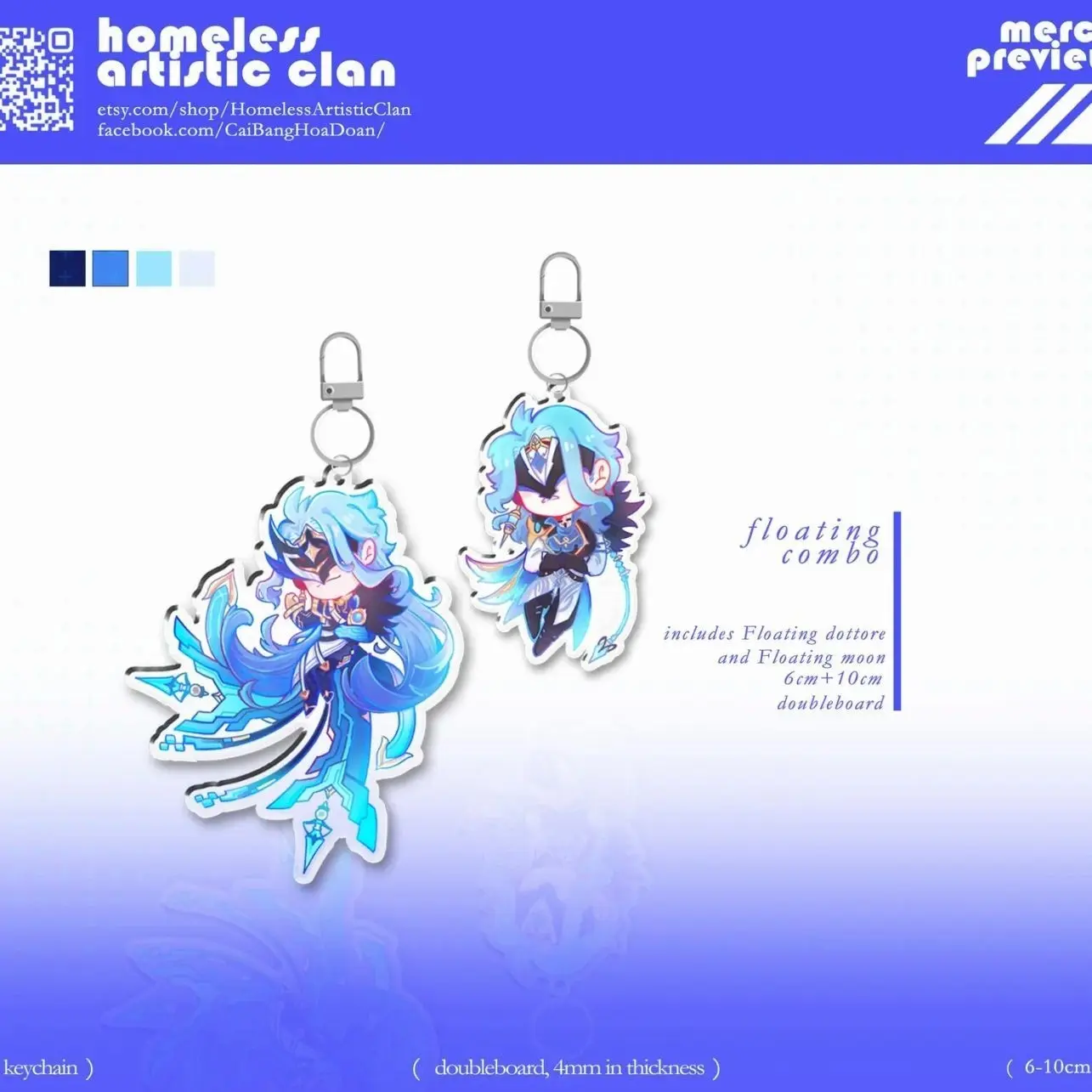 Genshin Impact, Fatui Harbinger - Dottore Acrylic Keychain