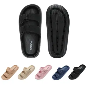 [Non Slip Slippers] Women's Casual Flat Slippers, Open Round Toe Non Slip Slides Shoes, Outdoor Beach Slippers