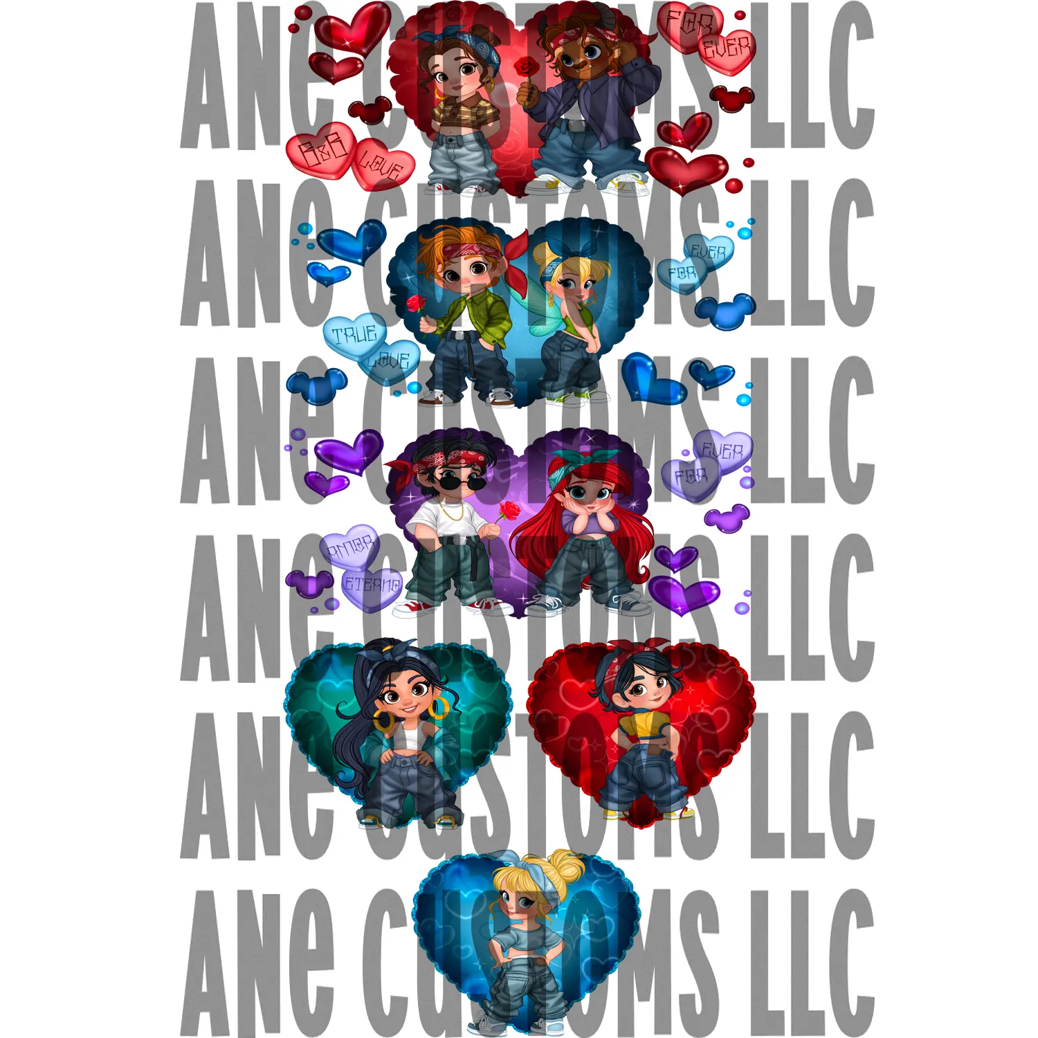Valentine UVDTF Bundle - Decorative Ornaments for Home Decoration
