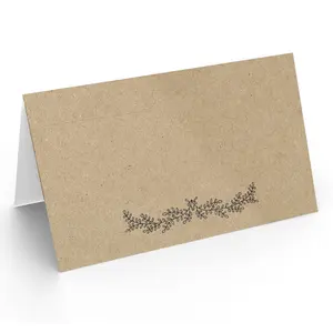 Place Cards for Wedding Receptions, Parties, and Events, Set of 25, Kraft