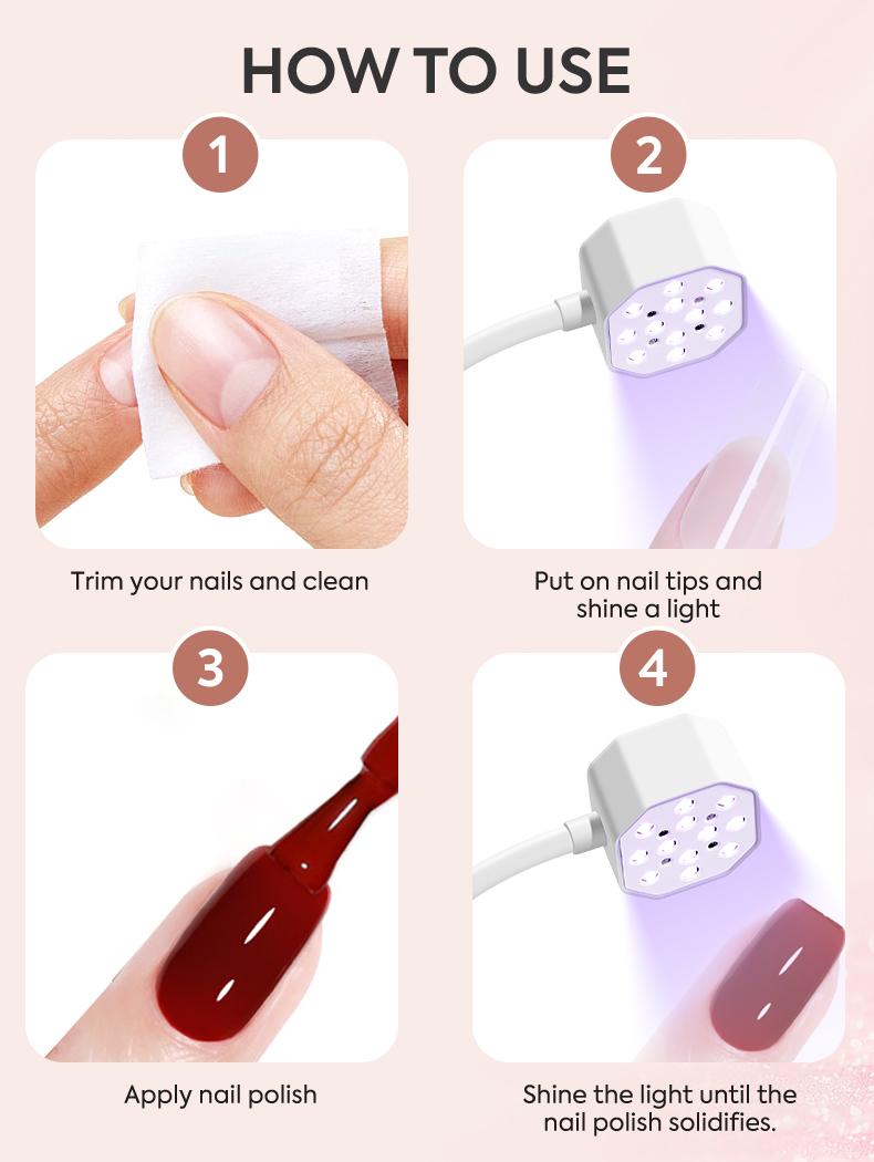 Rechargeable UV LED Nail Lamp with Auto Sensor, 1500mAh Cordless Gel Nail Curing Light with 360° Flexible Gooseneck, 4 Timer Modes (10s/30s/60s/90s) Portable Nail Dryer for Gel Polish, Professional Manicure Light for Home Salon Use Rechargeable UV LED Nail Lamp with Auto Sensor, 1500mAh Cordless Gel Nail Curing Light with 360° Flexible Gooseneck, 4 Timer Modes (10s/30s/60s/90s) Portable Nail Dryer for Gel Polish, Professional Manicure Light for Home Salon Use