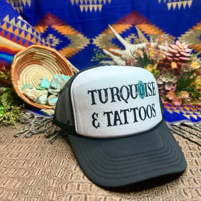 Trucker Hat  Turquoise and Tattoos