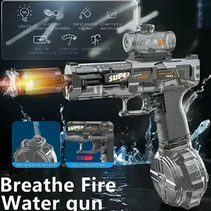 2026 Electric Water launcher , Automatic Squirt Gun with a Long Range of up to 26 Ft, LED Light Large