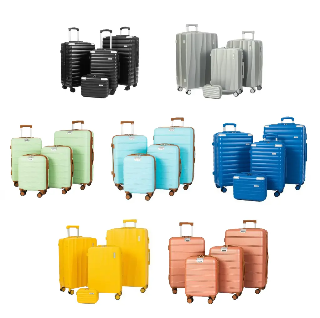 4 Piece Luggage Set with TSA Lock, Swivel Wheels High Quality ABS Construction, Compact Design & Easy to Operate(13"/20"/24"/28")