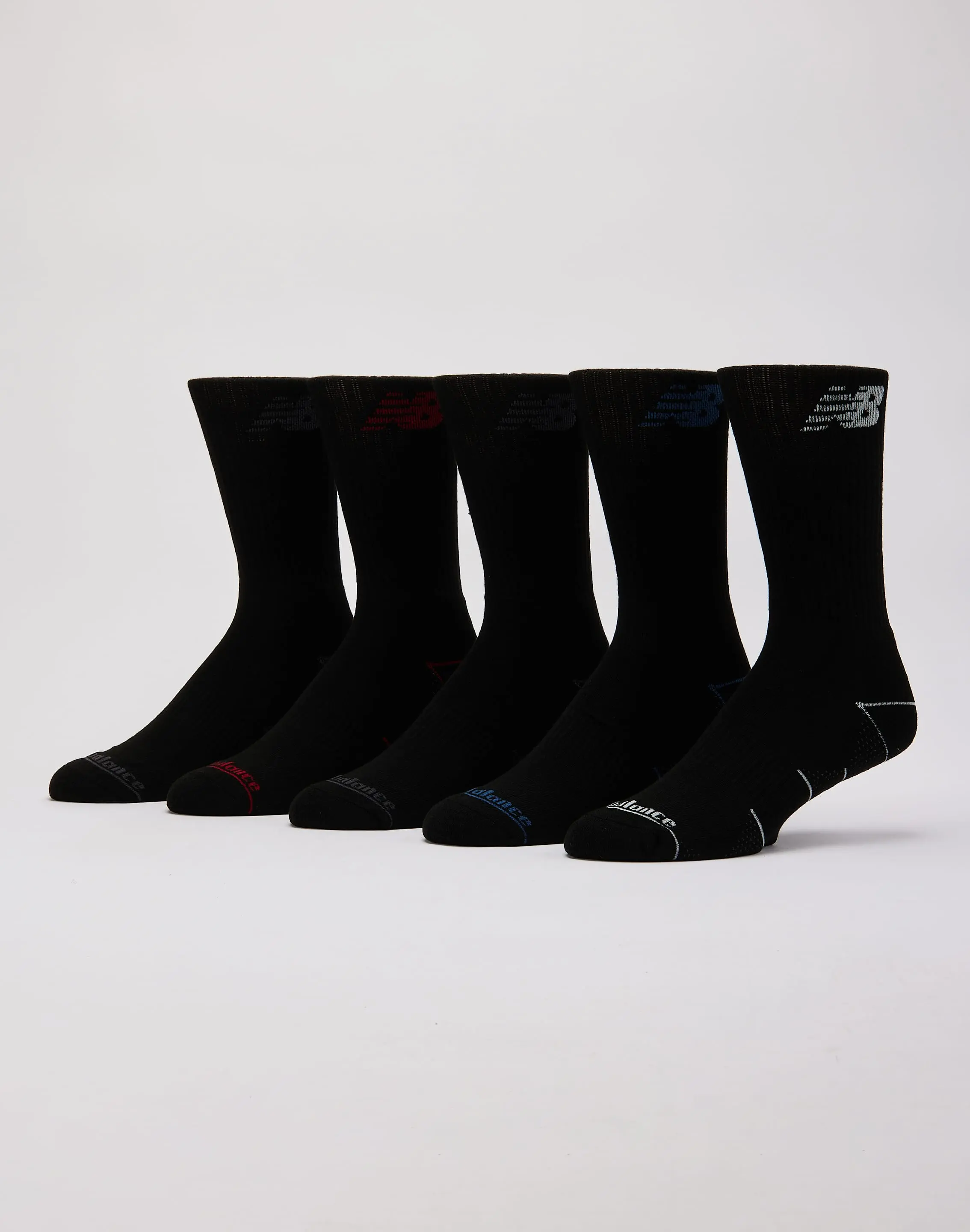 Mens New Balance Crew Socks 5-Pack