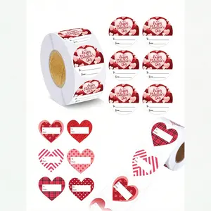 500pcs Heart-Shaped Stickers, 1 Inch Cute Love Labels with Romantic Touch for Valentine's Day, Invitations, Envelopes, Handmade Crafts, Scrapbooks