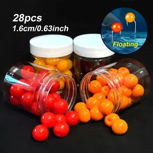 (28pcs) Fishing Float Soft Beads, Fishing Soft Lure, Floating Fishing Lures, Artificial Bait for Catfish, Crucian Carp, Gold Fish, Freshwater & Saltwater, Reusable