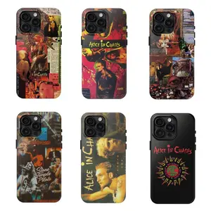 A-Alice in Chains Collage Phone Case Trendy Tough Phone Cover Compatible for iPhone 17 Promax 16 15 14 13 12 11 and for Samsung S21-S25 Perfect Gift for Fans Her/Him