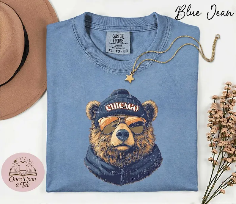 Comfort Colors Chicago Football T-Shirt, Chicago Bear Sweatshirt, Bears Shirt, Football Shirts, Game Day Apparel, Chicago Football Fan Gift