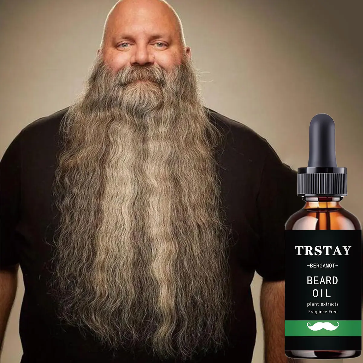 Men's Natural Nourishing Beard Growth Essential Oil - Hyaluronic Hair Care Liquid for Beard Care Routine, Enhances Toughness, Reduces Fracture, Balances Skin Oil Secretion, Maintains Refreshment, Long-Lasting Hydration, Single Item Solution, Moisturizing