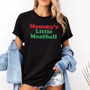 Mommy's Little Meatball Unisex Heavy Cotton T-Shirt, Funny Italian Food Lover Shirt, Nic from Love Island, Family Vacation Tee Shirt