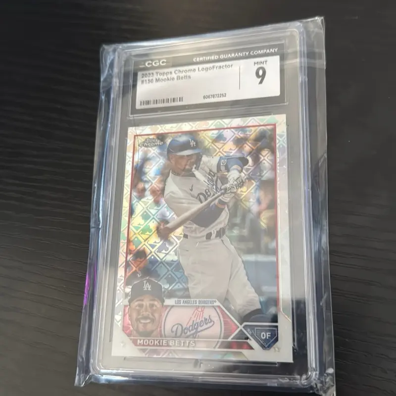 Mookie Betts Chrome MLB Logofractor Mint 9