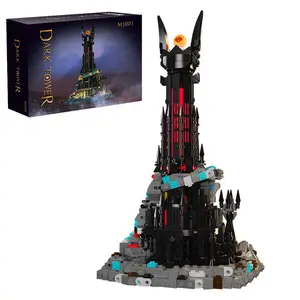 Lord Rings Dark Tower Building Set, Magic Castle Block Set, Castle Architecture Bricks with LED Lights, Collection Gift for Adult and Film Fans, 1224 Pieces