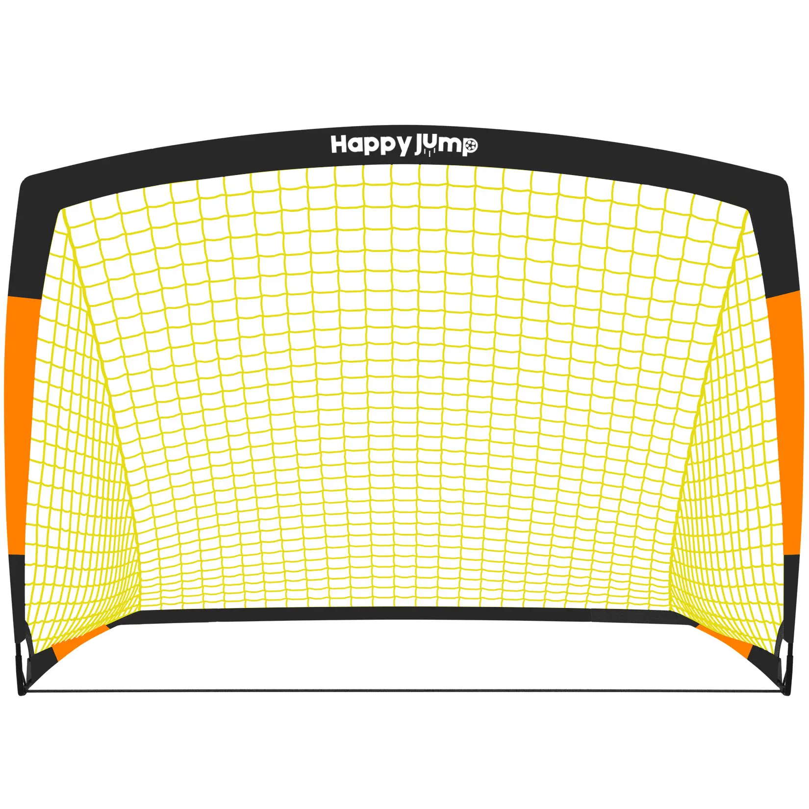 Happy Jump Portable Soccer Goal 7x5ft 5x3.6ft 4x3ft 3x2.2ft Pop up Soccer Net for Backyard Training, 1 Pack, Orange