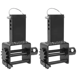 GARVEE Trailer Stake Pocket Winch, Heavy Duty Trailer Stake D Ring for Trailer with Standard Size Winch Bar, Black, 2 Pack