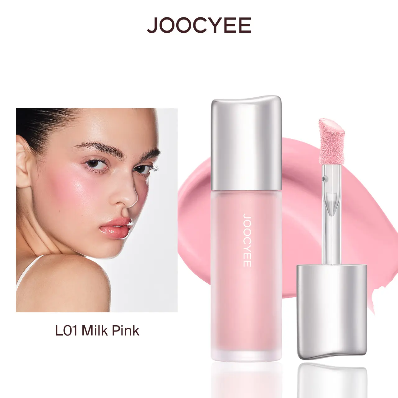 JOOCYEE Liquid Blush, Multi-Use Blush for Cheeks & Eyes, Natural Glow Finish, Blendable & Lightweight, Long-Lasting Dewy Blush, Soft Radiant Makeup, Beginner Friendly, Daily Makeup, Summerwins