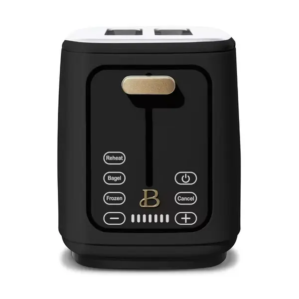 Beautiful 2 Slice Toaster with Touch-Activated Display, Black Sesame by Drew Barrymore