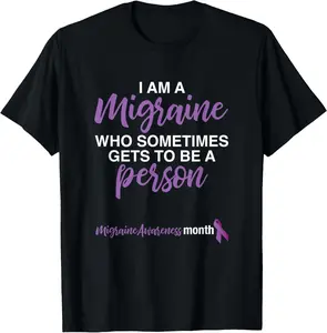 100% Cotton Migraine Awareness Month Pain Relief Hope Quote T-Shirt