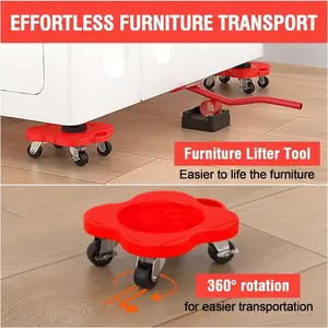 13pcs Heavy Duty Furniture Mover Set Home Household Moving Supply Accessory 360 Degree Swivel Casters High Load Bearing Stable Durable Labor Saving Easy to Operate Practical Heavy Item Lifting Tool for Home Relocation Refrigerator Sofa Cabinet Moving