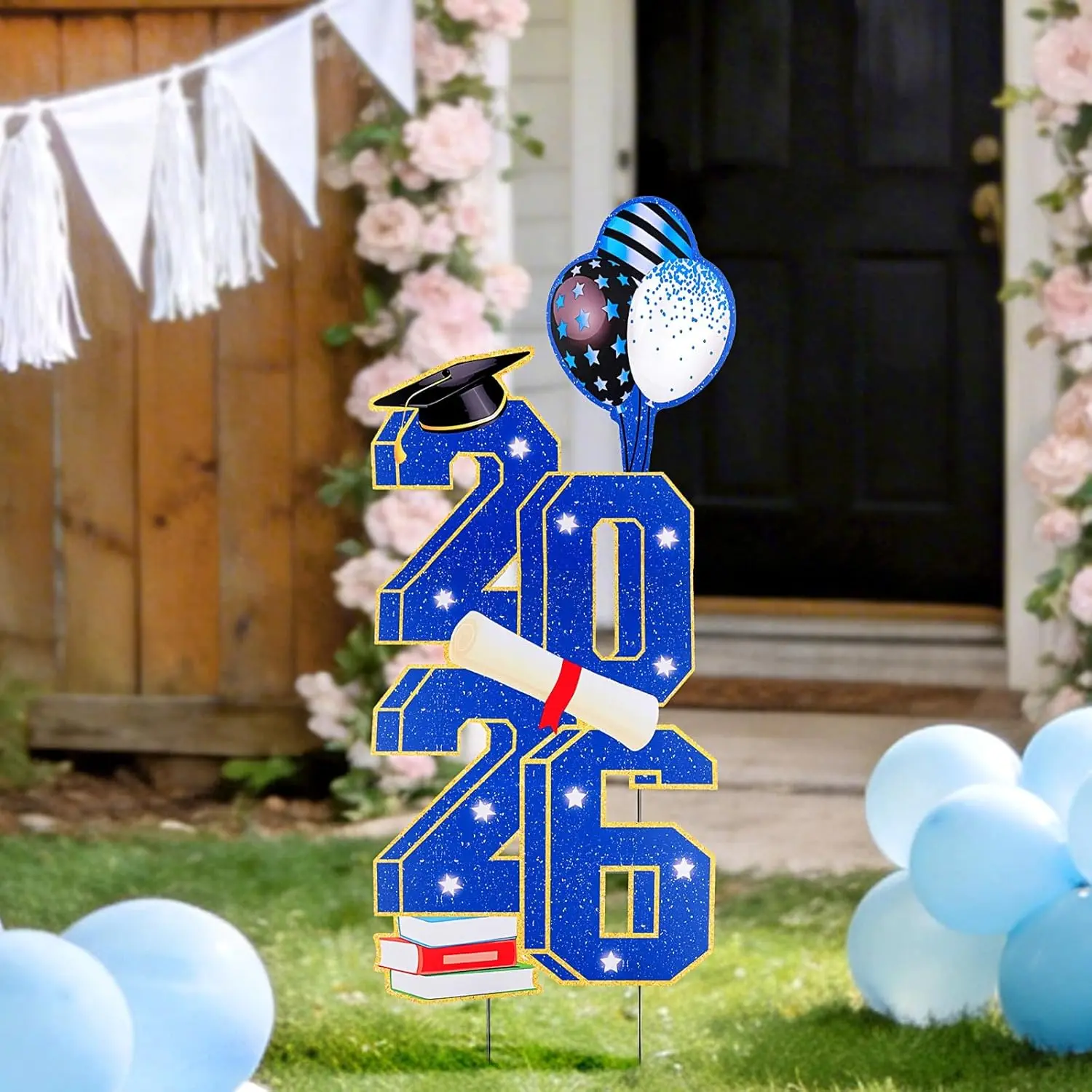 2026 Graduation Yard Signs Decorations - 3.5FT 2026 Sign Congrats Grad Lawn Decorations with Stakes, Graduation Party Supplies, Large Outdoor Graduation Party Decor for High School & College