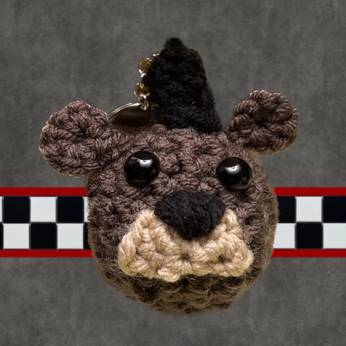 Freddy Fazbear Crochet Keychain