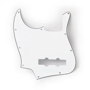 Genuine Fender 3-Ply 10-Hole LEFT-HANDED/LEFTY Jazz/J-Bass Pickguard, WHITE