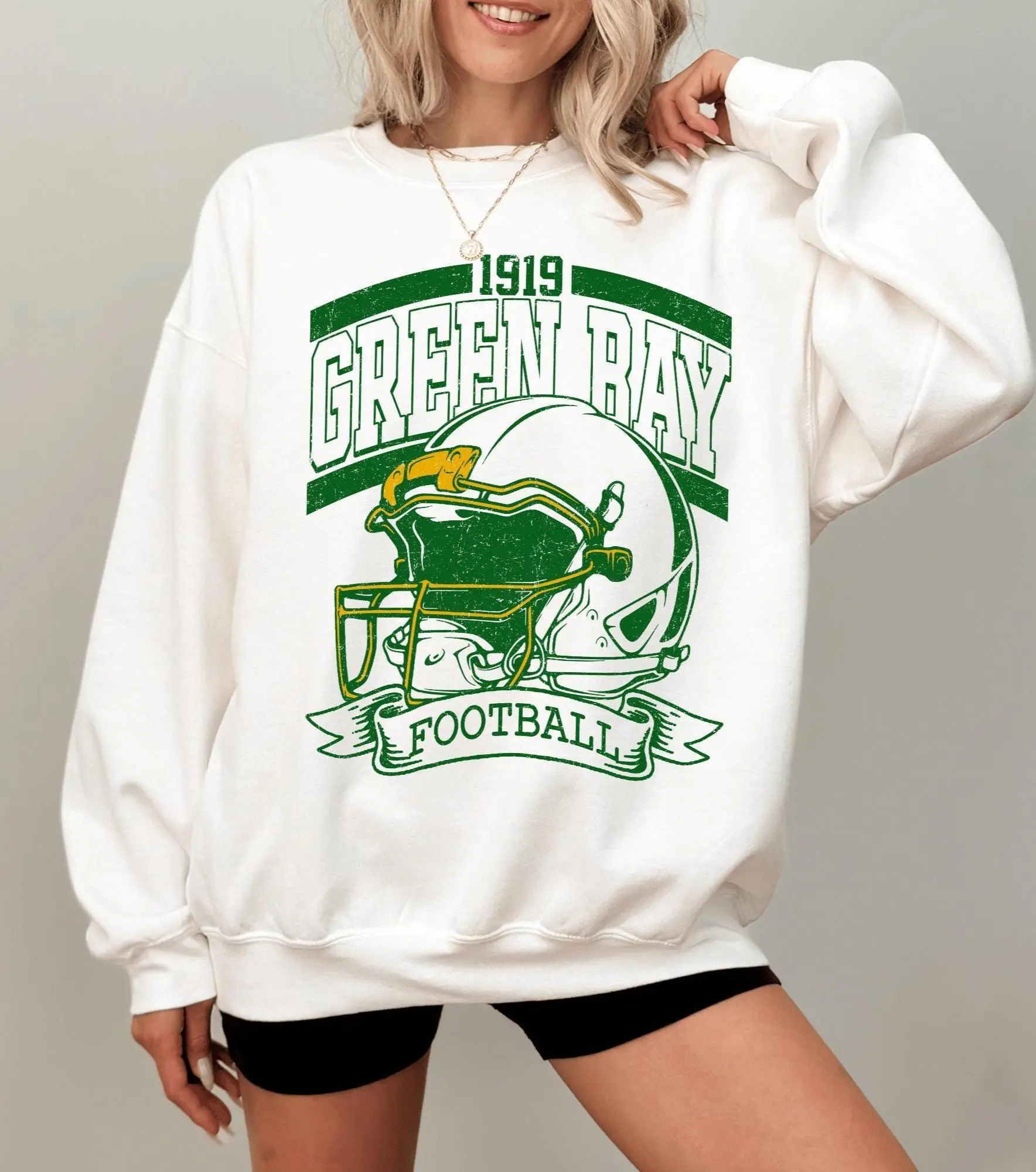 Green Bay Football Sweatshirt, Vintage Green Bay Family Matching T-shirt, Retro Green Bay Gameday Sweatshirt