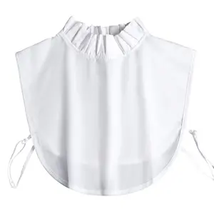 White detachable collar Simulated Collar For Decorating Cotton Jacquard European Lace Half Collar Shirt Dickey Collar fakes Collar Shirt For Women