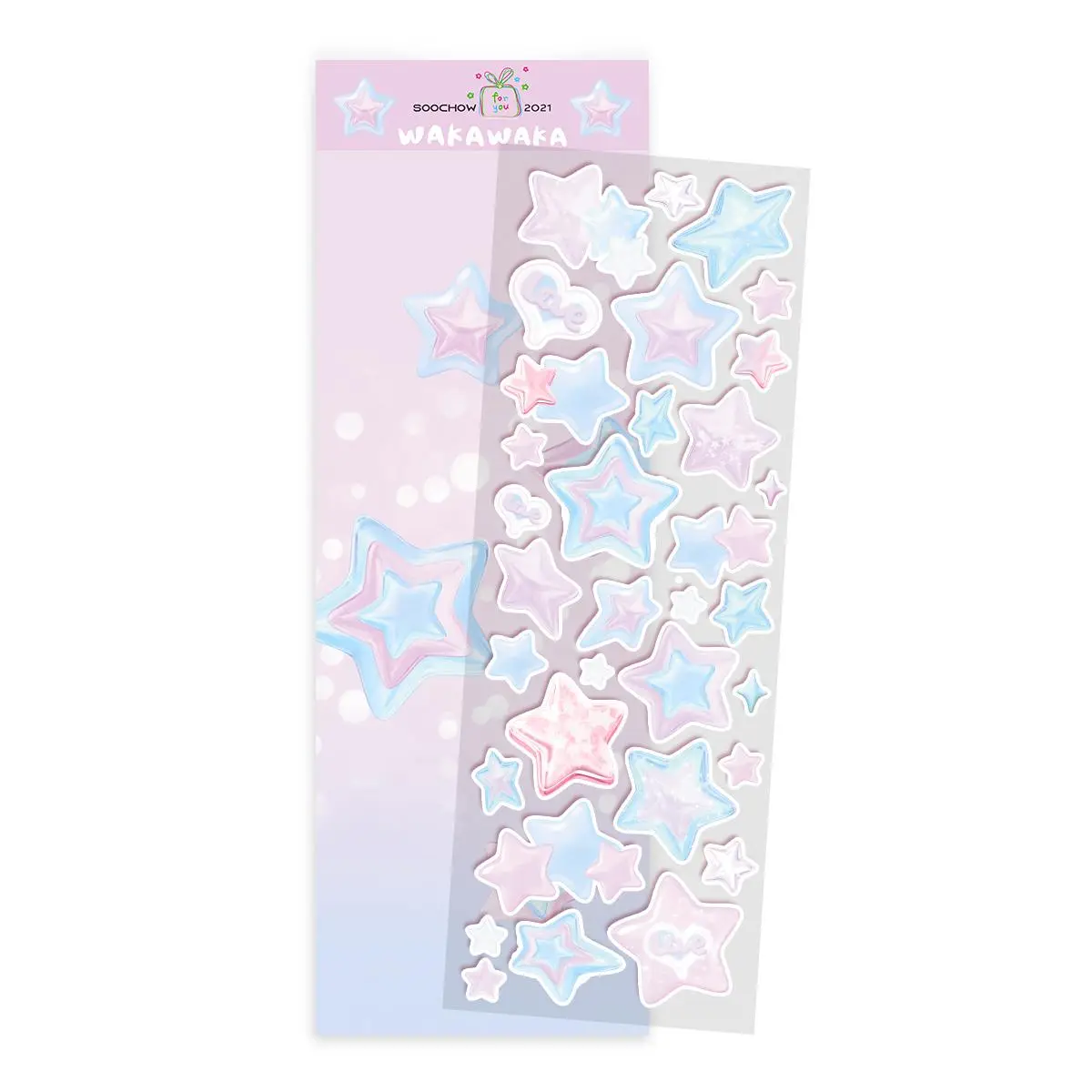 Star & Heart Pattern Sticker, Self Adhesive Decorative Stickers, DIY Decals For Water Bottle, Laptop, Phone Case, Scrapbooking, Journal Making