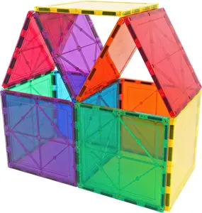 Large Magnetic Tiles Set -12PCS Square Magnetic Tiles Expansion Pack, STEM Educational Construction Stacking Blocks, Compatible with Major Brands