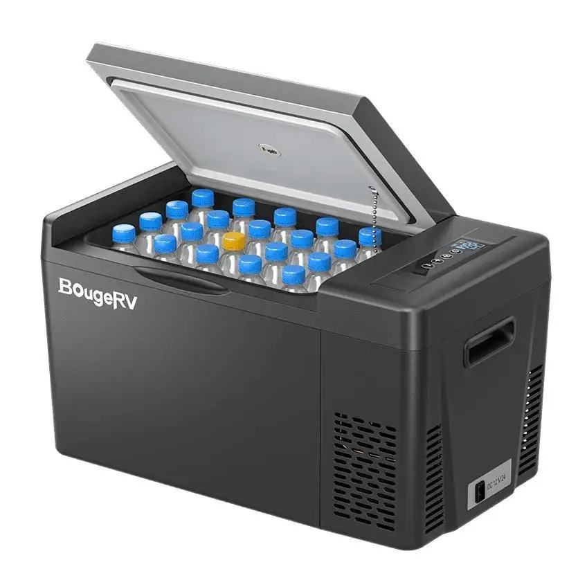 【BougeRV 23 Quarts Portable Fridge】 Camping Travelling Freezer Road Trip Cooler BougeRV portable fridge 23 Quarts Refrigerator 12/24V DC 110~240 Vol